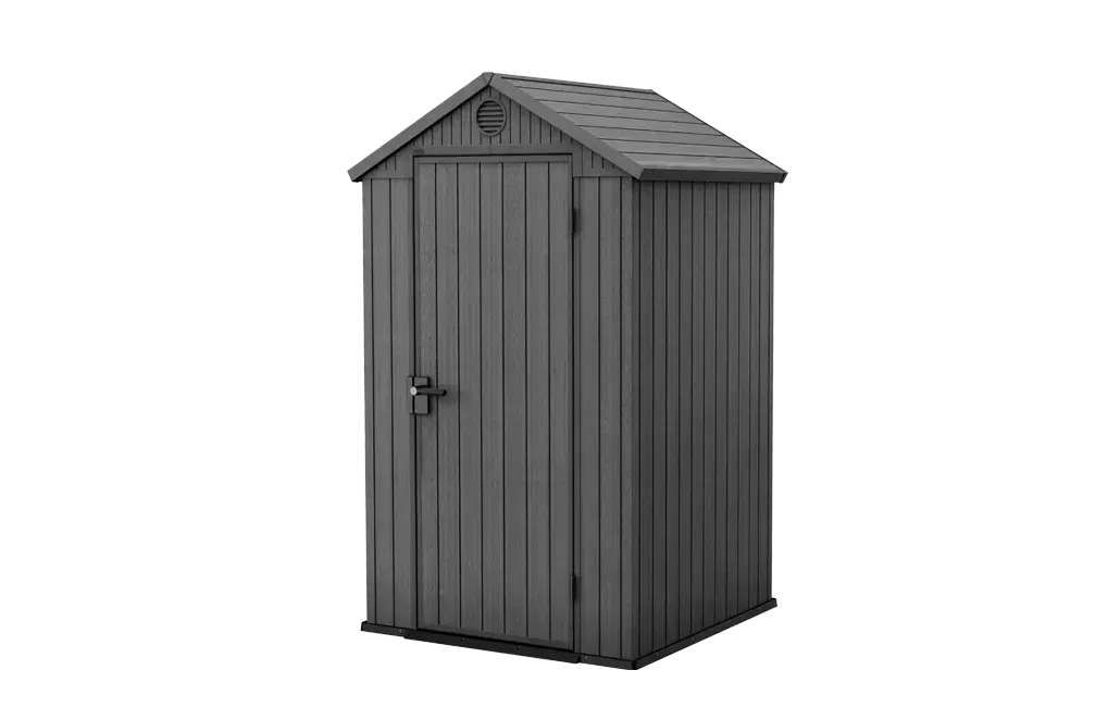 Keter 4x4 Darwin Resin Apex Shed - Grey